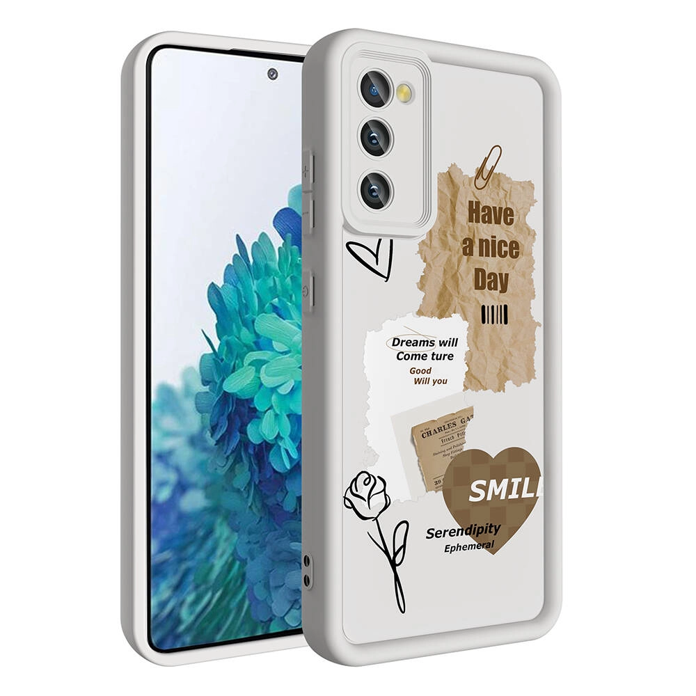 Galaxy Uyumlu S20 FE Kılıf Kamera Korumalı Baskılı Arka Yüzey Zore Klas Kapak