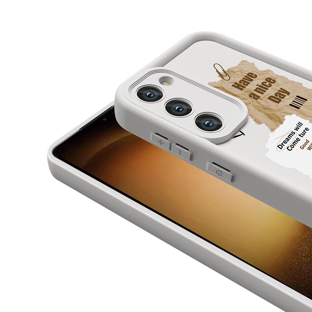 Galaxy Uyumlu S23 Kılıf Kamera Korumalı Baskılı Arka Yüzey Zore Klas Kapak