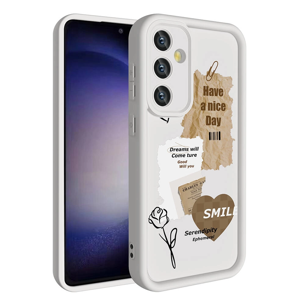 Galaxy Uyumlu S23 FE Kılıf Kamera Korumalı Baskılı Arka Yüzey Zore Klas Kapak