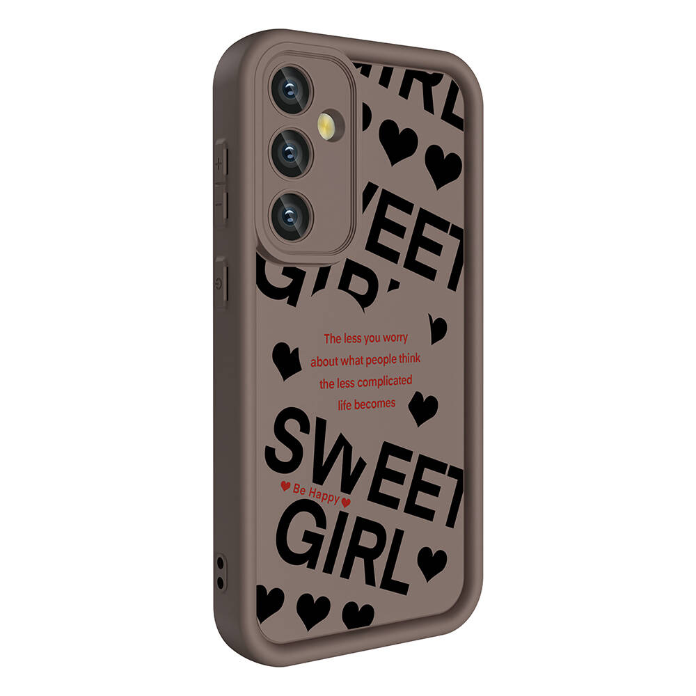 Galaxy Uyumlu S23 FE Kılıf Kamera Korumalı Baskılı Arka Yüzey Zore Klas Kapak-Siyah