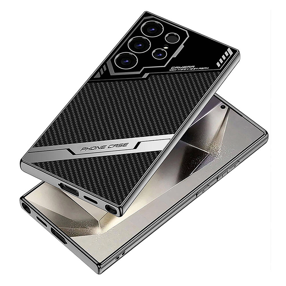 Galaxy Uyumlu S24 Ultra Kılıf Kamera Korumalı Karbon Tasarım Zore Yeni Seri Procase Kapak