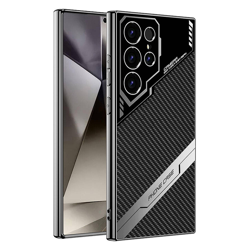 Galaxy Uyumlu S24 Ultra Kılıf Kamera Korumalı Karbon Tasarım Zore Yeni Seri Procase Kapak