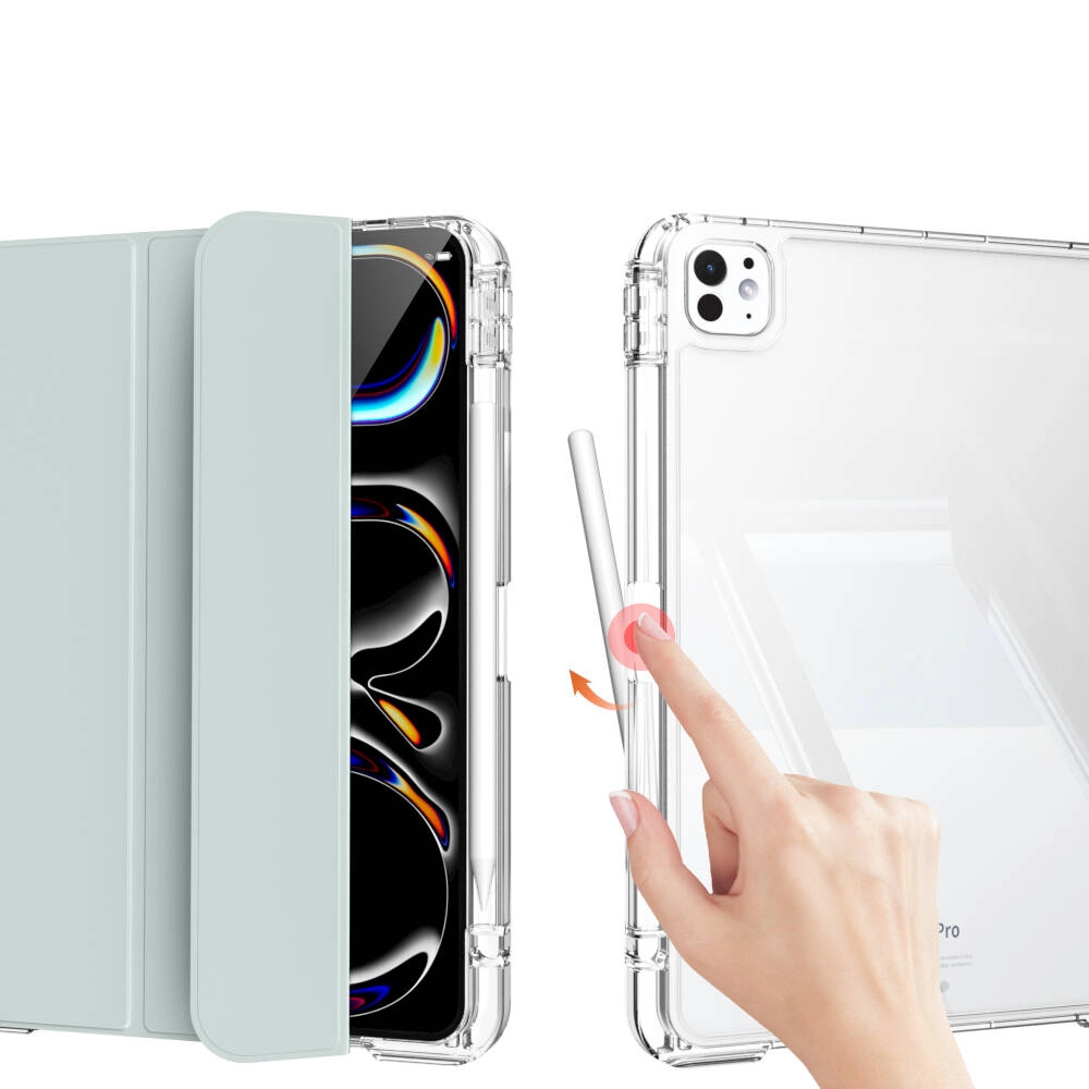 ​​  iPad Uyumlu Pro 13 2024 Kılıf Magnetik Ayrılabilen Airbagli Zore Sliding Tablet Kılıfı