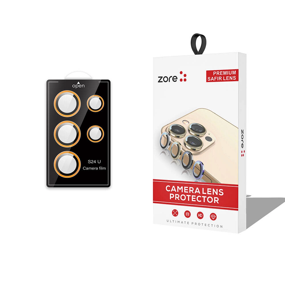 Galaxy Uyumlu S24 Ultra Zore CL-12 Premium Safir Parmak İzi Bırakmayan Anti-Reflective Kamera Lens Koruyucu