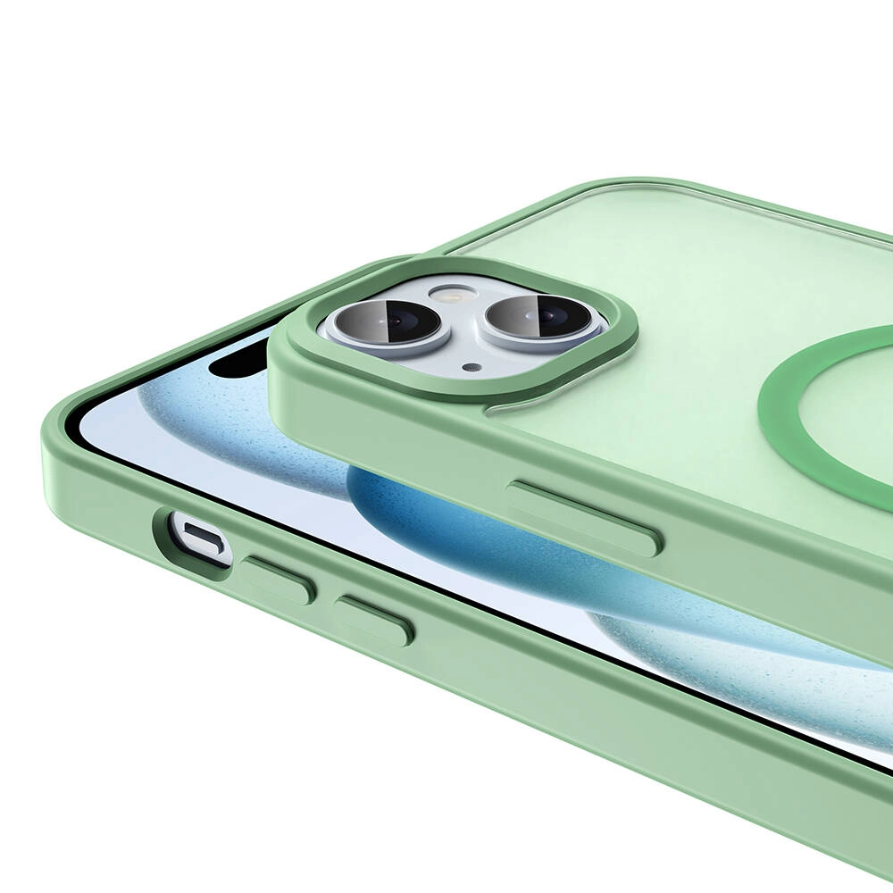 iPhone Uyumlu 15 Kılıf M-safe Şarj Özellikli Mat Arka Yüzey Zore Sio Kapak