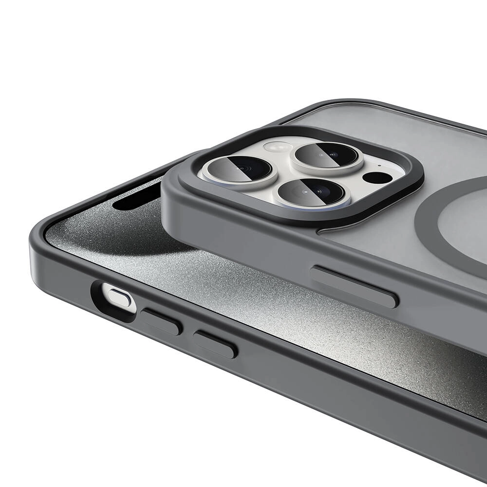 iPhone Uyumlu 15 Pro Max Kılıf M-safe Şarj Özellikli Mat Arka Yüzey Zore Sio Kapak