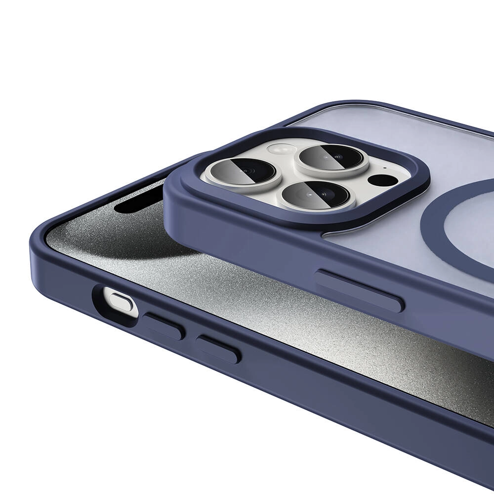 iPhone Uyumlu 15 Pro Max Kılıf M-safe Şarj Özellikli Mat Arka Yüzey Zore Sio Kapak