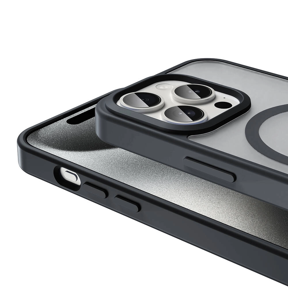 iPhone Uyumlu 15 Pro Max Kılıf M-safe Şarj Özellikli Mat Arka Yüzey Zore Sio Kapak