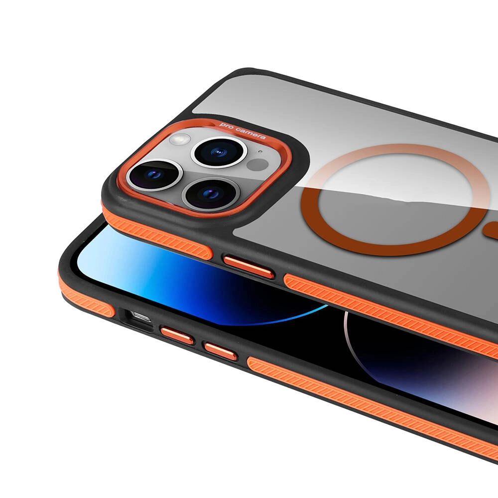 iPhone Uyumlu 14 Pro Max Kılıf M-safe Şarj Özellikli Mat Görünümlü Zore Solo Kapak