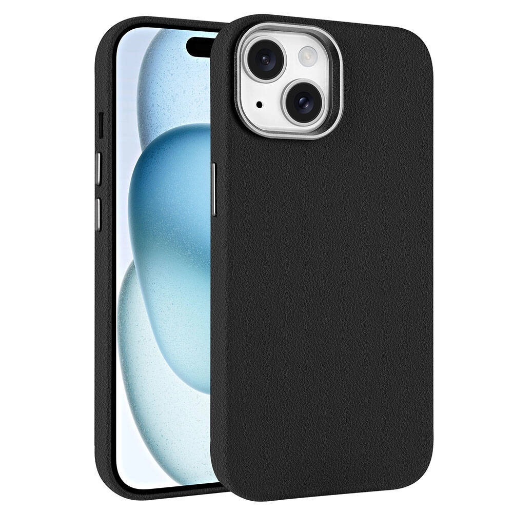 iPhone Uyumlu 14 Kılıf M-safe Şarj Özellikli PU Deri Zore Adora Kapak