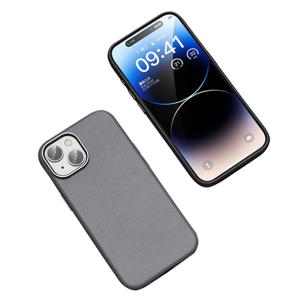 iPhone Uyumlu 15 Kılıf M-safe Şarj Özellikli PU Deri Zore Adora Kapak