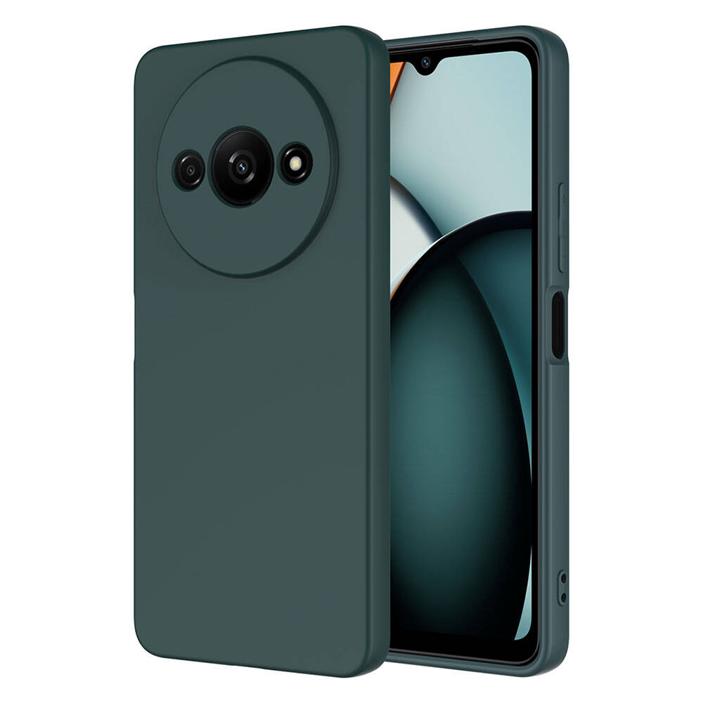 Xiaomi Uyumlu  Redmi A3 4G 2024 Kılıf Zore Mara Lansman Kapak-Koyu yeşil