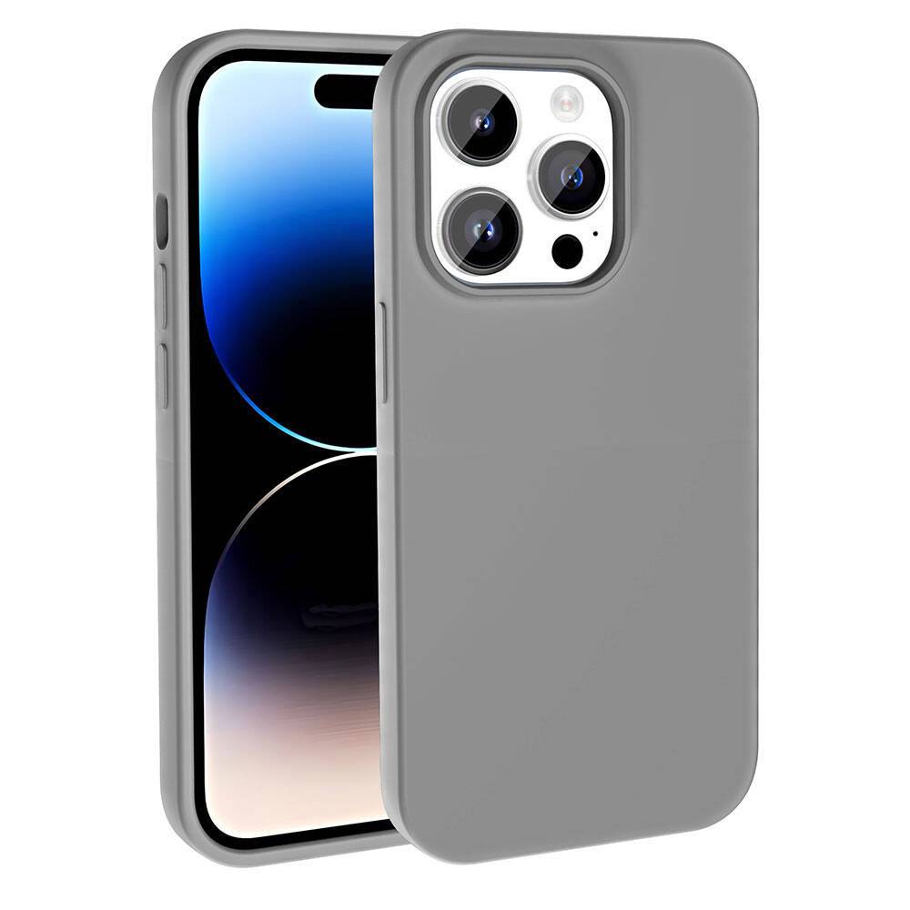 iPhone Uyumlu 14 Pro Kılıf M-safe Şarj Özellikli Sıvı Teknolojili Silinebilir Sert Zore Kivi Kapak