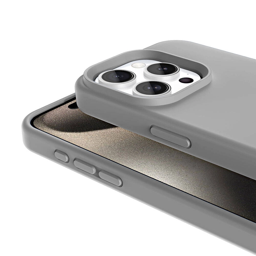 iPhone Uyumlu 15 Pro Max Kılıf M-safe Şarj Özellikli Sıvı Teknolojili Silinebilir Sert Zore Kivi Kapak
