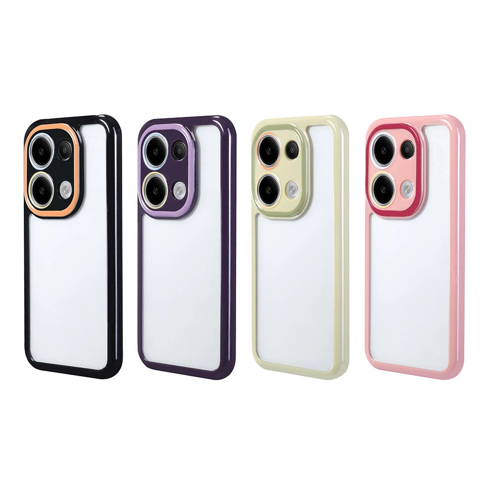 Xiaomi Uyumlu  Poco M6 Pro 4G Kılıf Kamera Korumalı Renkli Kenar ve Çerçeve Tasarımlı Zore Vitamin Kapak