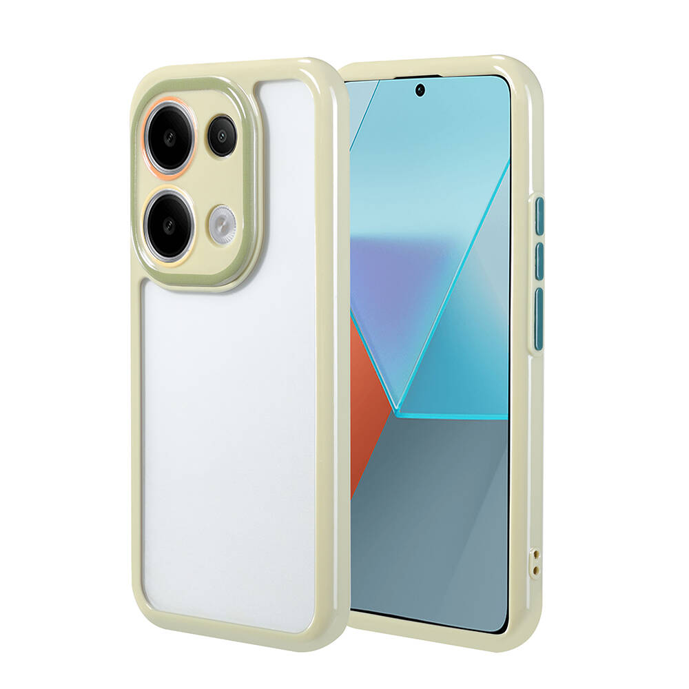 Xiaomi Uyumlu  Poco M6 Pro 4G Kılıf Kamera Korumalı Renkli Kenar ve Çerçeve Tasarımlı Zore Vitamin Kapak-Yeşil