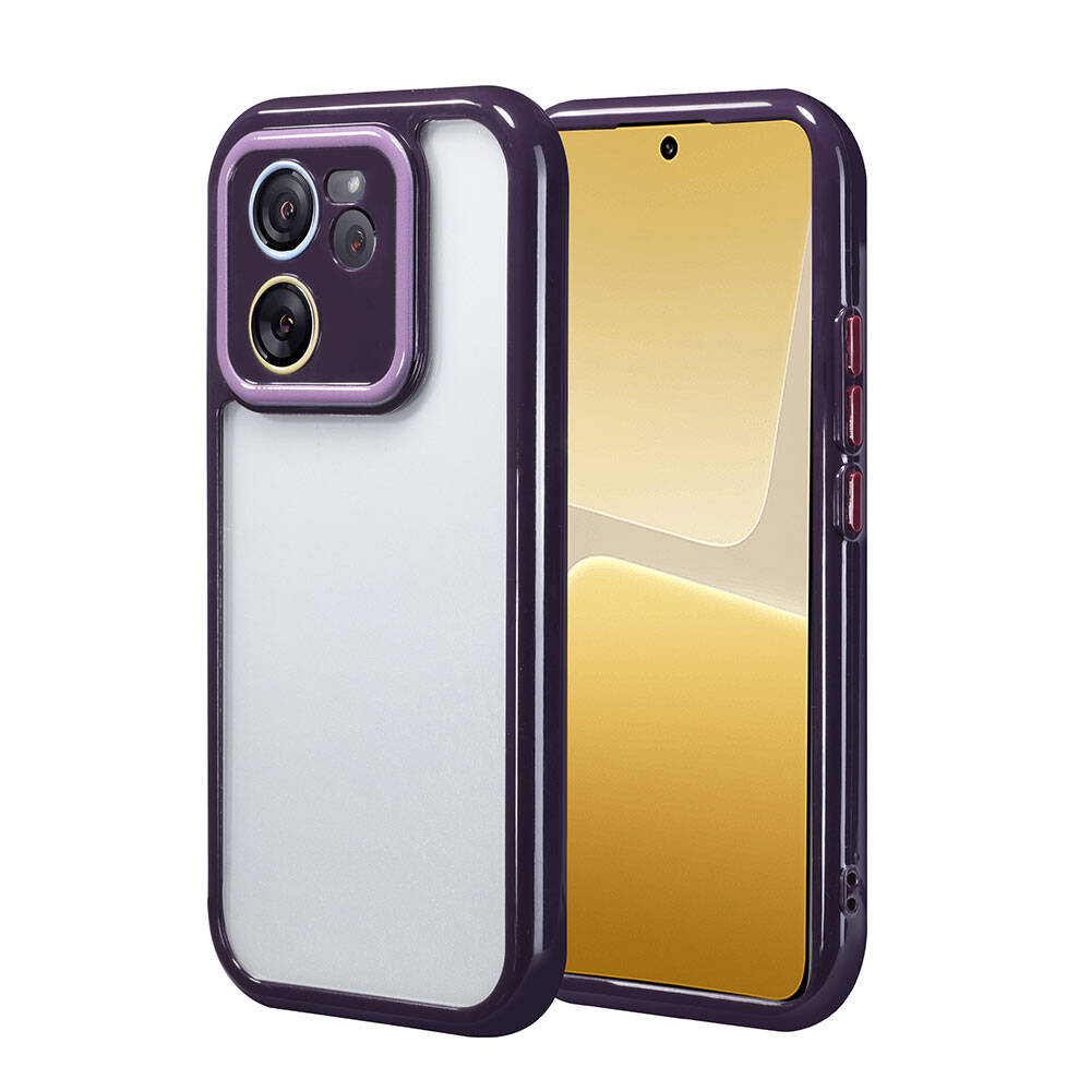 Xiaomi Uyumlu  Mi 13T Kılıf Kamera Korumalı Renkli Kenar ve Çerçeve Tasarımlı Zore Vitamin Kapak