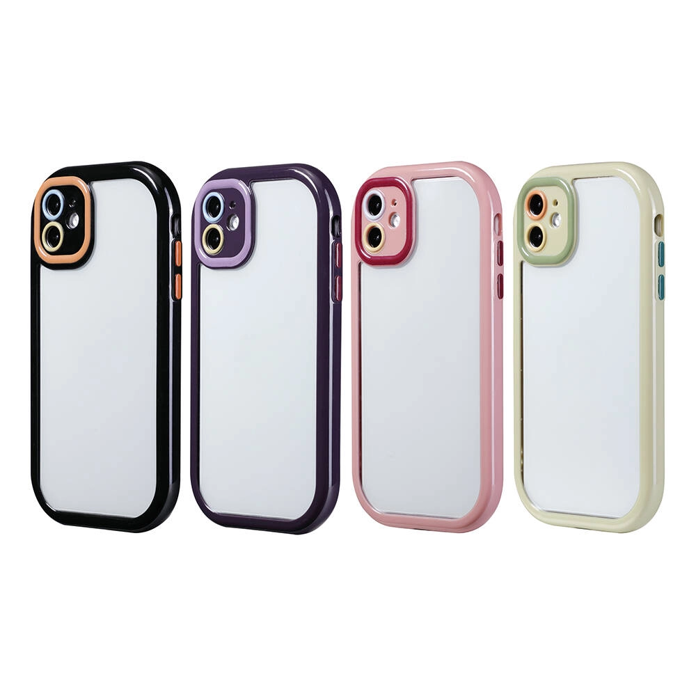 iPhone Uyumlu 11 Kılıf Kamera Korumalı Renkli Kenar ve Çerçeve Tasarımlı Zore Vitamin Kapak