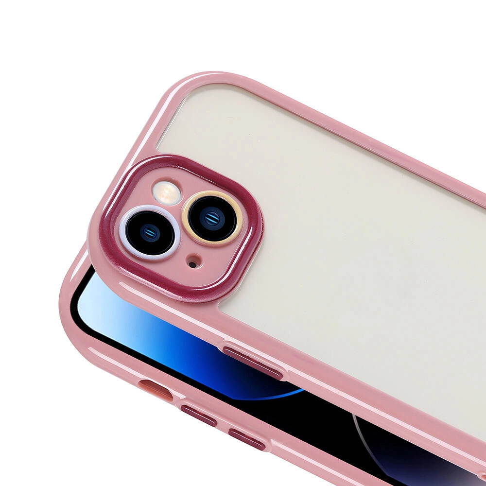 iPhone Uyumlu 14 Kılıf Kamera Korumalı Renkli Kenar ve Çerçeve Tasarımlı Zore Vitamin Kapak