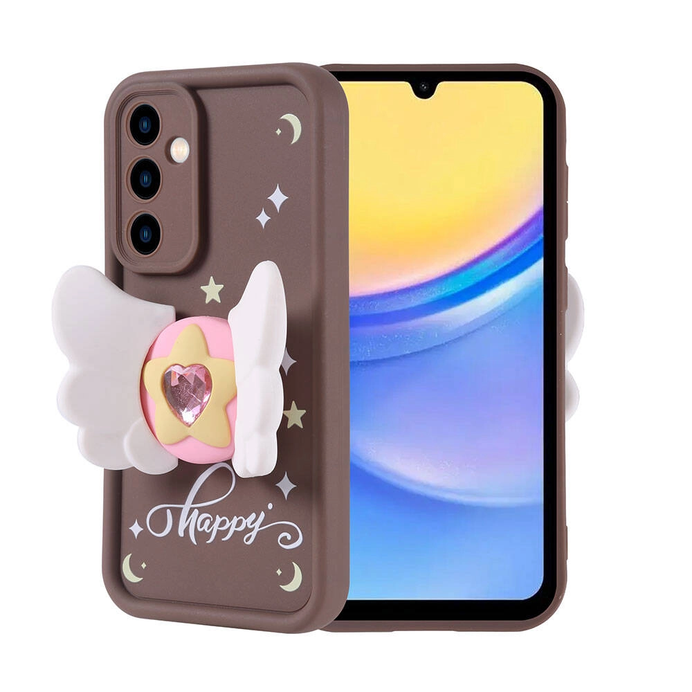 Galaxy Uyumlu A15 Kılıf Kamera Korumalı Figür Tasarımlı Zore Kapya Kapak