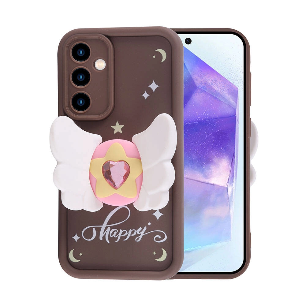 Galaxy Uyumlu A35 Kılıf Kamera Korumalı Figür Tasarımlı Zore Kapya Kapak