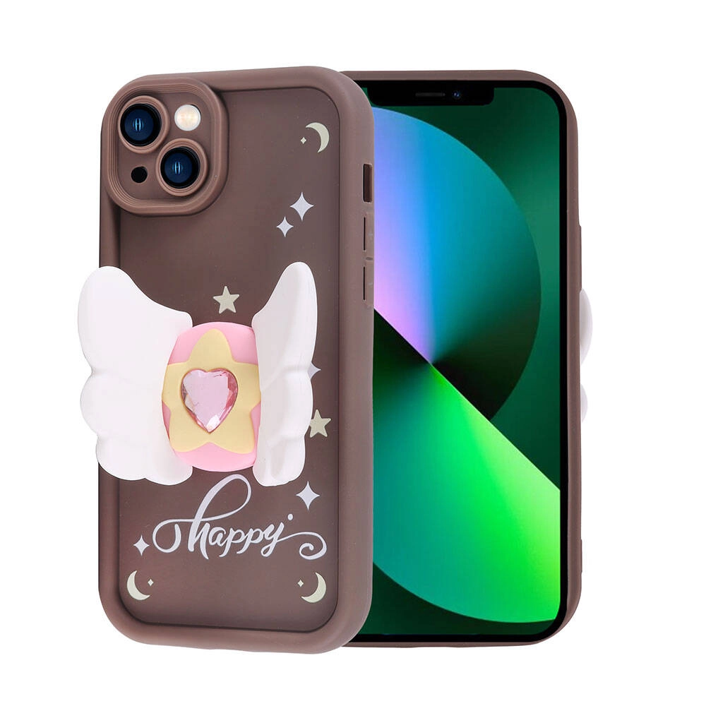 iPhone Uyumlu 13 Kılıf Kamera Korumalı Figür Tasarımlı Zore Kapya Kapak