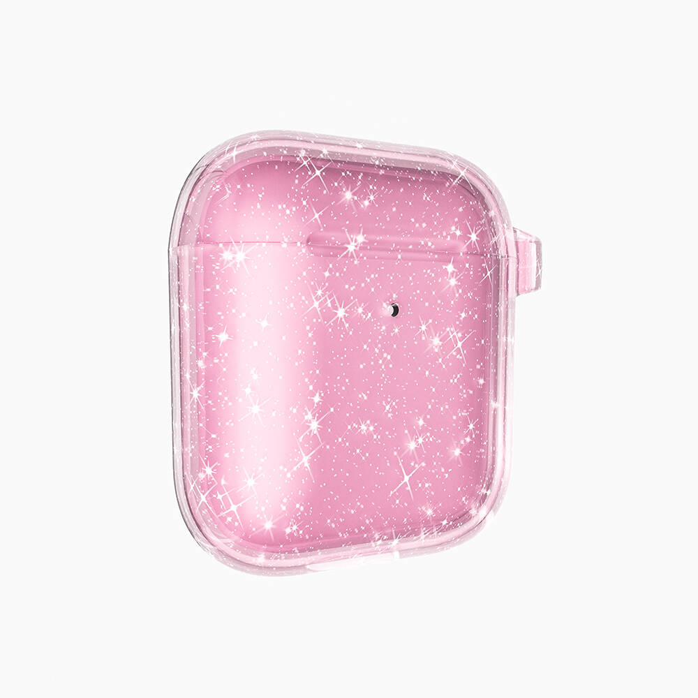 Airpods Uyumlu Zore Allstar Airbag 32 Parlayan Simli Saydam Renkli Kılıf