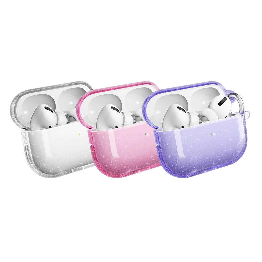 Airpods Uyumlu Pro 2 Zore Allstar Airbag 32 Parlayan Simli Saydam Renkli Kılıf