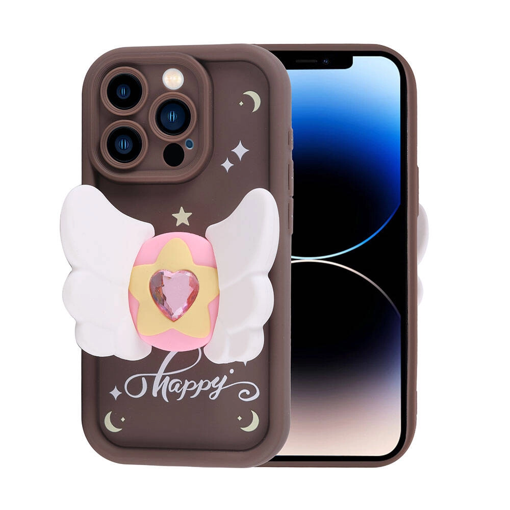 iPhone Uyumlu 14 Pro Kılıf Kamera Korumalı Figür Tasarımlı Zore Kapya Kapak