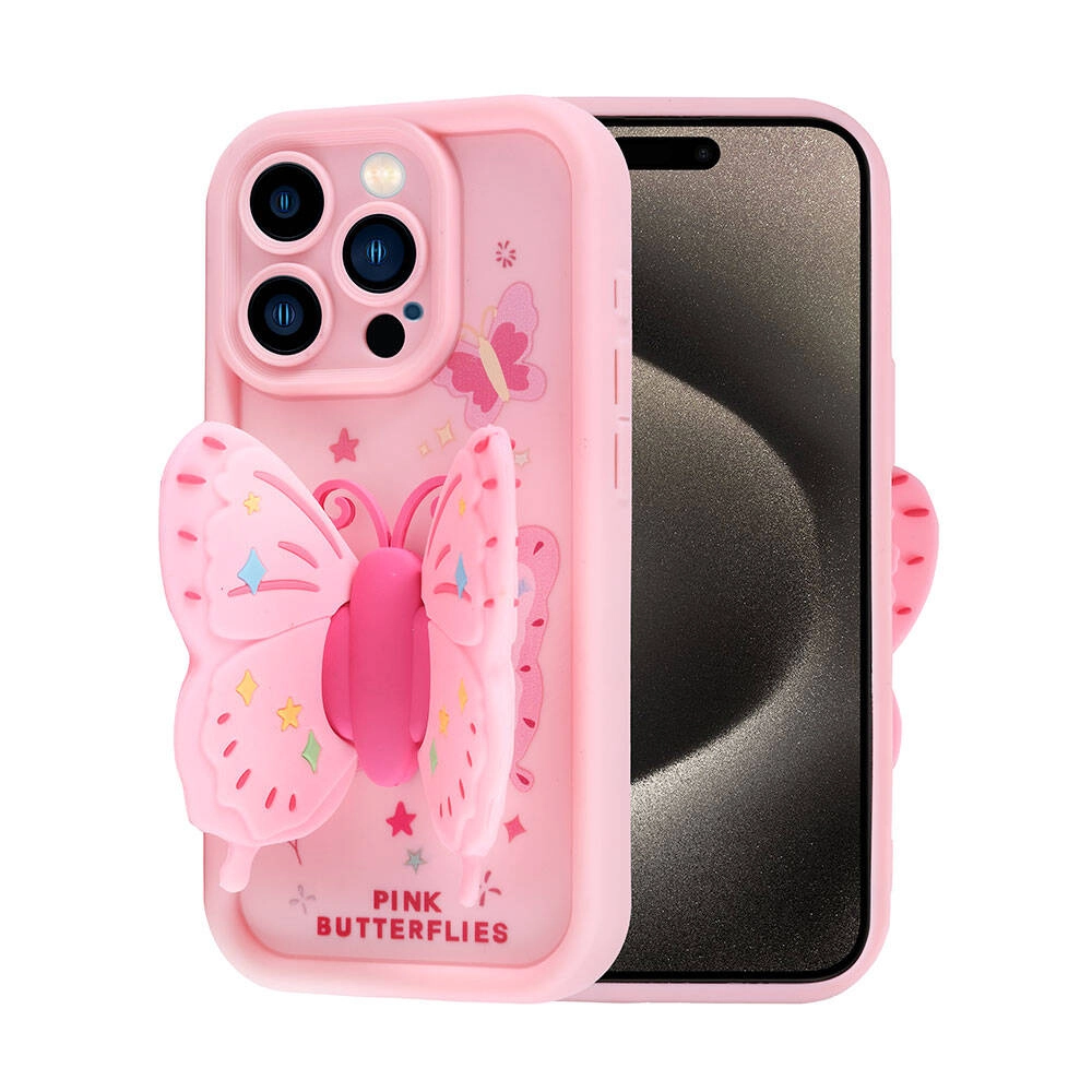 iPhone Uyumlu 15 Pro Kılıf Kamera Korumalı Figür Tasarımlı Zore Kapya Kapak