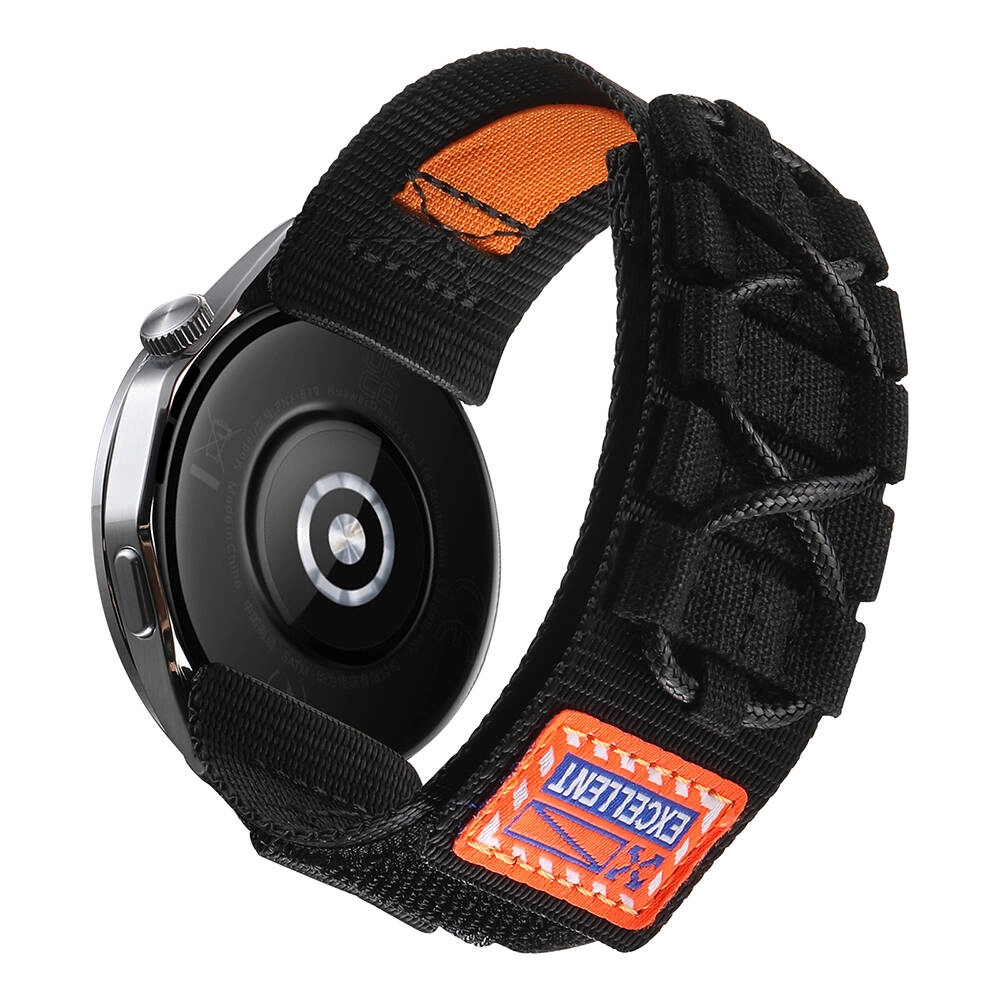 Galaxy Uyumlu Watch 46mm Zore KRD-112 22mm Orbital Örgülü Halat Tasarımlı Naylon Kumaş Hasır Kordon