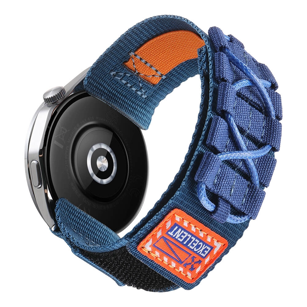 Galaxy Uyumlu Watch 46mm Zore KRD-112 22mm Orbital Örgülü Halat Tasarımlı Naylon Kumaş Hasır Kordon