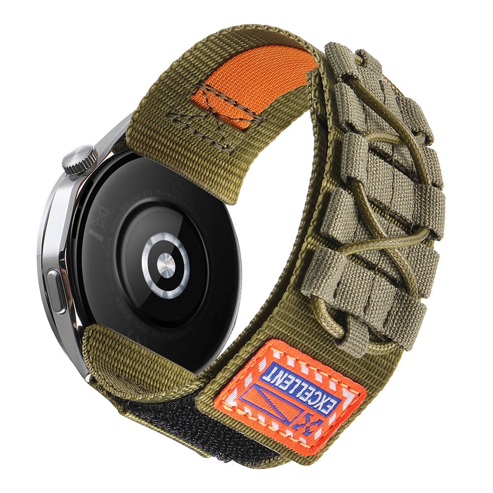 Huawei Uyumlu Watch GT 3 46mm Zore KRD-112 22mm Orbital Örgülü Halat Tasarımlı Naylon Kumaş Hasır Kordon