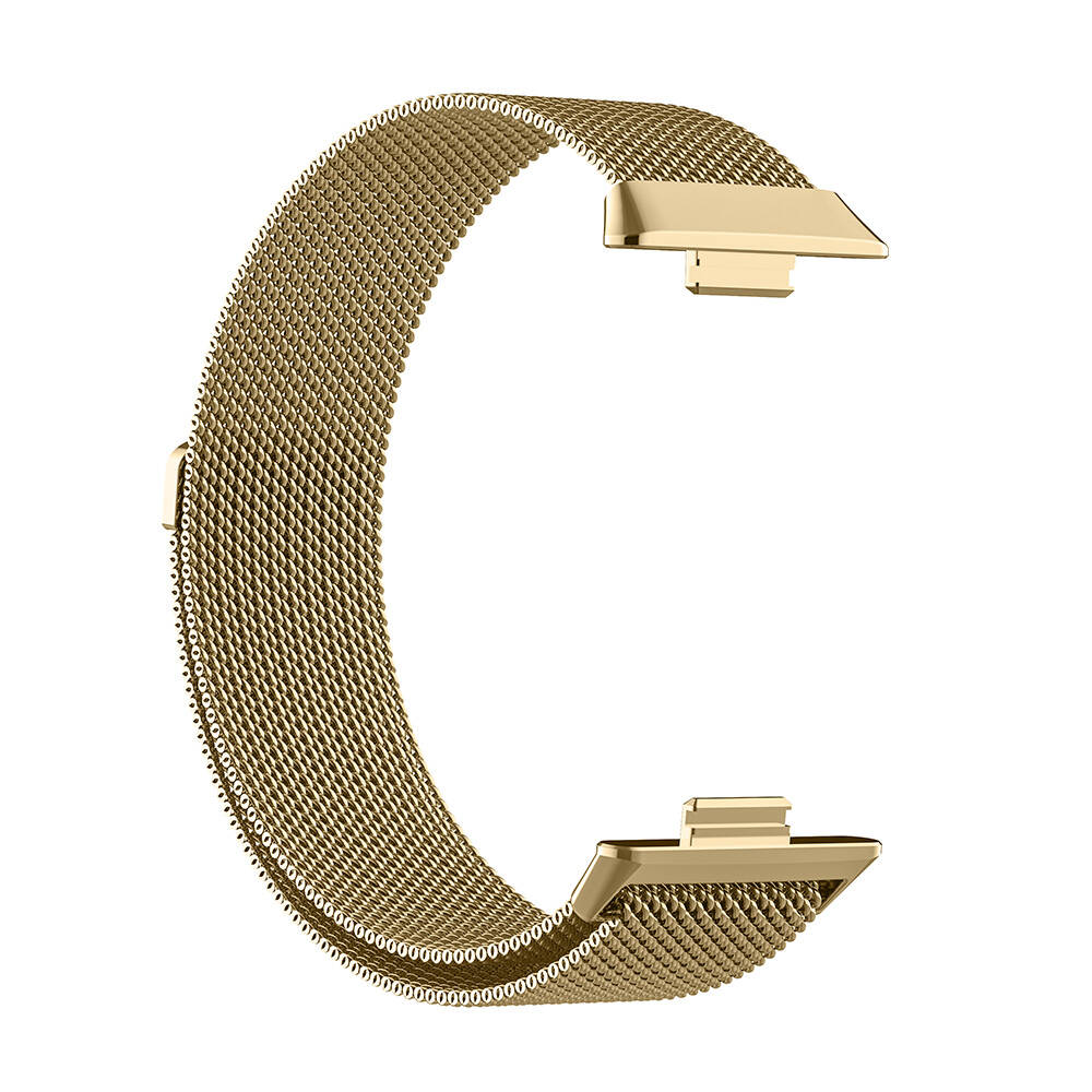 Huawei Uyumlu Watch Fit 3 Zore KRD-01 Metal Kordon-Gold