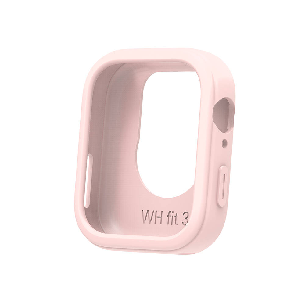 Huawei Uyumlu Watch Fit 3 Yumuşak TPU Silikon Kasa Koruyucu Zore Watch Gard 34-Pembe