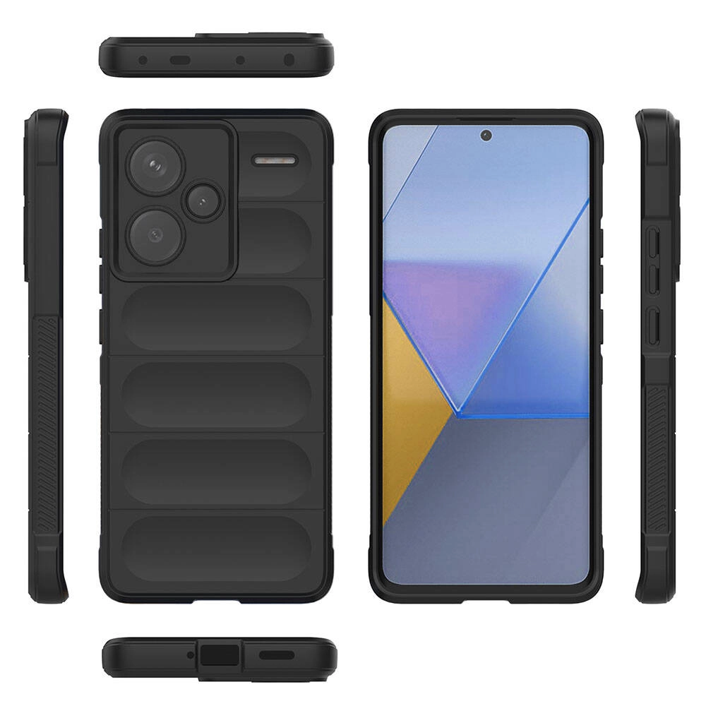 Xiaomi Uyumlu  Redmi Note 13 Pro Plus 5G Kılıf Esnek TPU Oyuklu Arka Yüzey Tasarımlı Zore Etnik Silikon Kapak