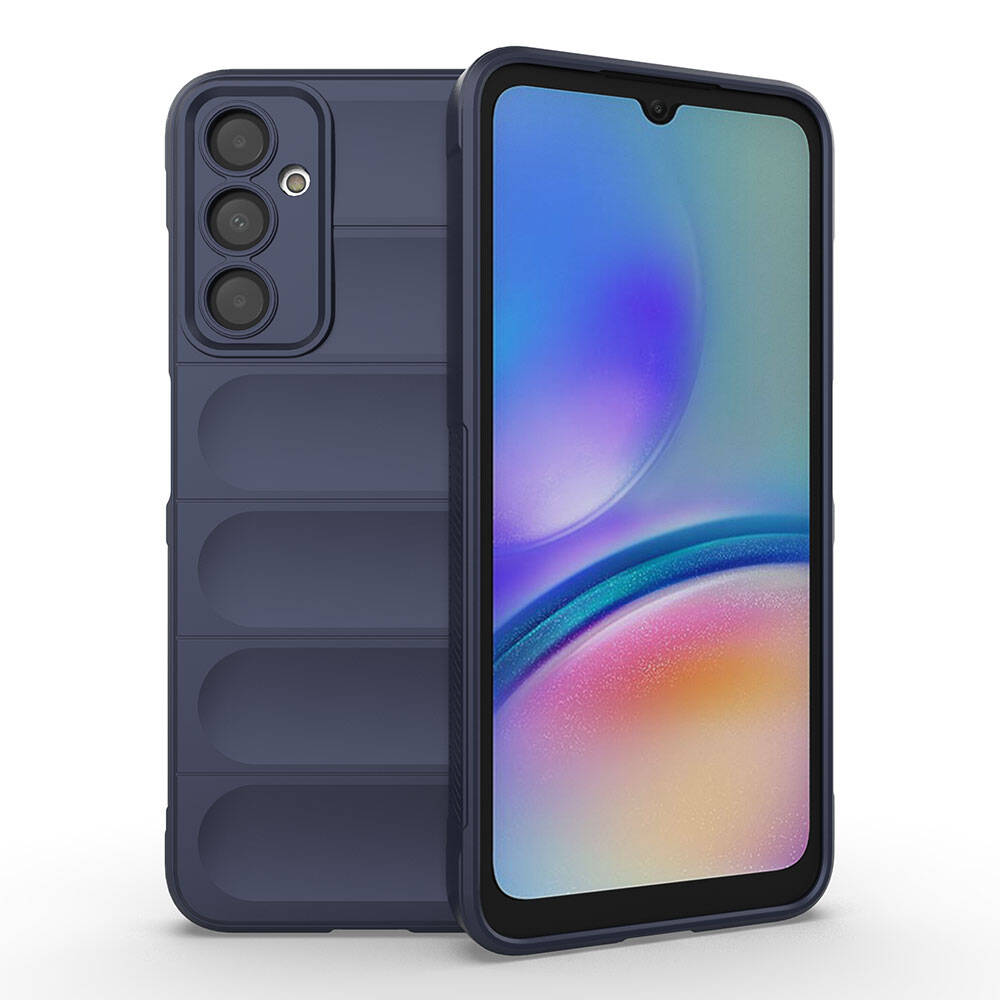 Galaxy Uyumlu A05S Kılıf Esnek TPU Oyuklu Arka Yüzey Tasarımlı Zore Etnik Silikon Kapak-Lacivert