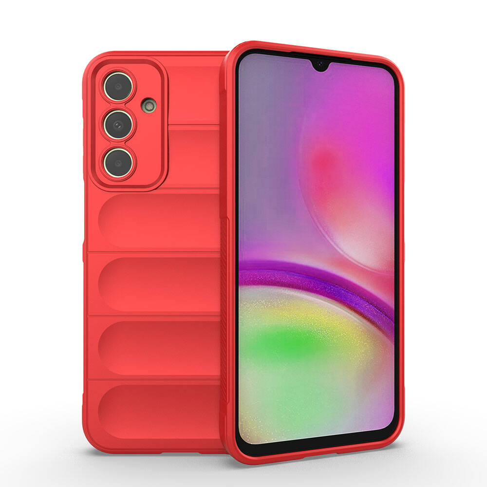 Galaxy Uyumlu A25 Kılıf Esnek TPU Oyuklu Arka Yüzey Tasarımlı Zore Etnik Silikon Kapak-Kırmızı