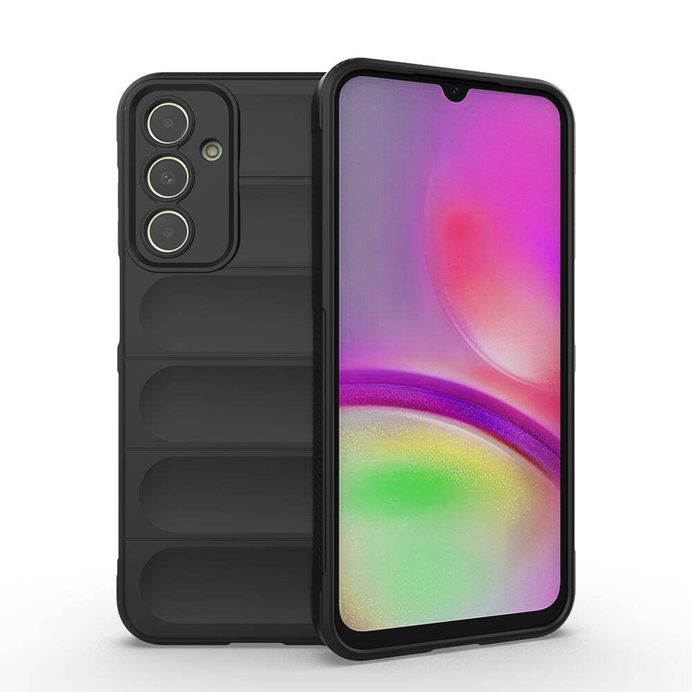 Galaxy Uyumlu A25 Kılıf Esnek TPU Oyuklu Arka Yüzey Tasarımlı Zore Etnik Silikon Kapak-Siyah