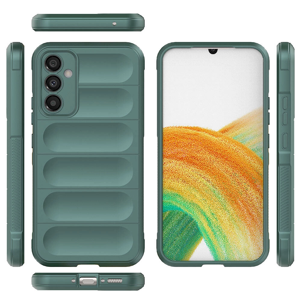 Galaxy Uyumlu A34 Kılıf Esnek TPU Oyuklu Arka Yüzey Tasarımlı Zore Etnik Silikon Kapak