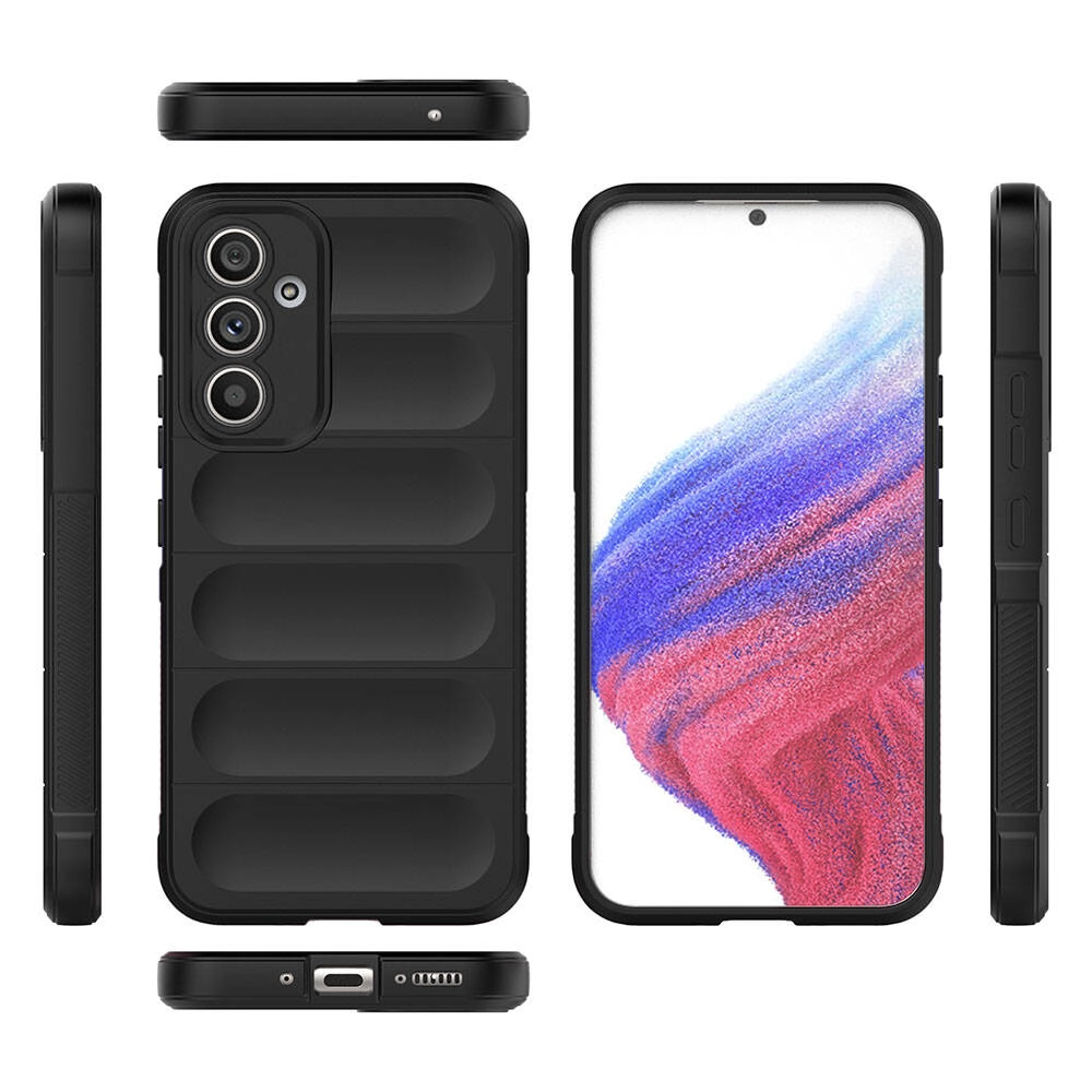Galaxy Uyumlu A54 Kılıf Esnek TPU Oyuklu Arka Yüzey Tasarımlı Zore Etnik Silikon Kapak
