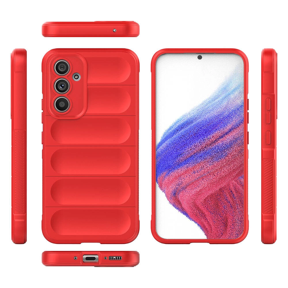 Galaxy Uyumlu A54 Kılıf Esnek TPU Oyuklu Arka Yüzey Tasarımlı Zore Etnik Silikon Kapak
