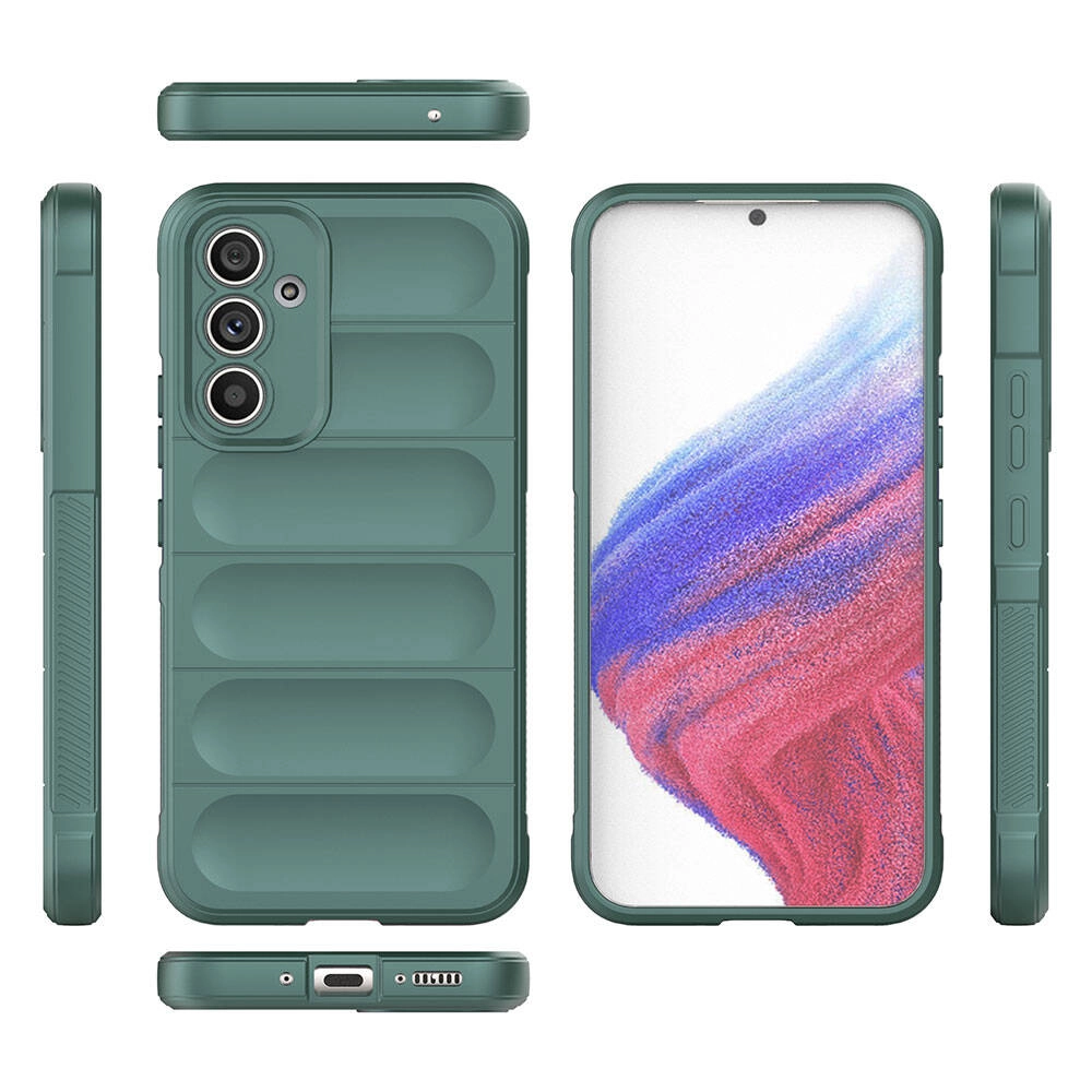 Galaxy Uyumlu A54 Kılıf Esnek TPU Oyuklu Arka Yüzey Tasarımlı Zore Etnik Silikon Kapak