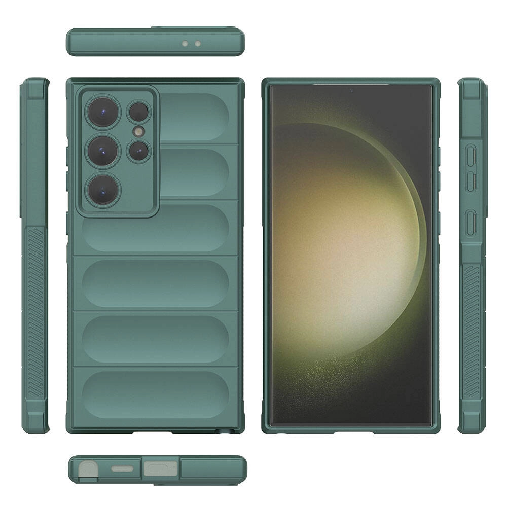 Galaxy Uyumlu S24 Ultra Kılıf Esnek TPU Oyuklu Arka Yüzey Tasarımlı Zore Etnik Silikon Kapak