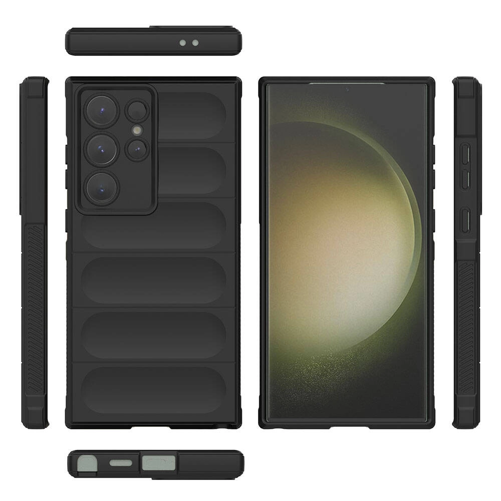 Galaxy Uyumlu S24 Ultra Kılıf Esnek TPU Oyuklu Arka Yüzey Tasarımlı Zore Etnik Silikon Kapak