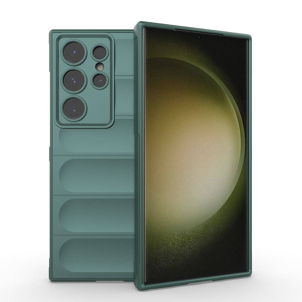 Galaxy Uyumlu S24 Ultra Kılıf Esnek TPU Oyuklu Arka Yüzey Tasarımlı Zore Etnik Silikon Kapak