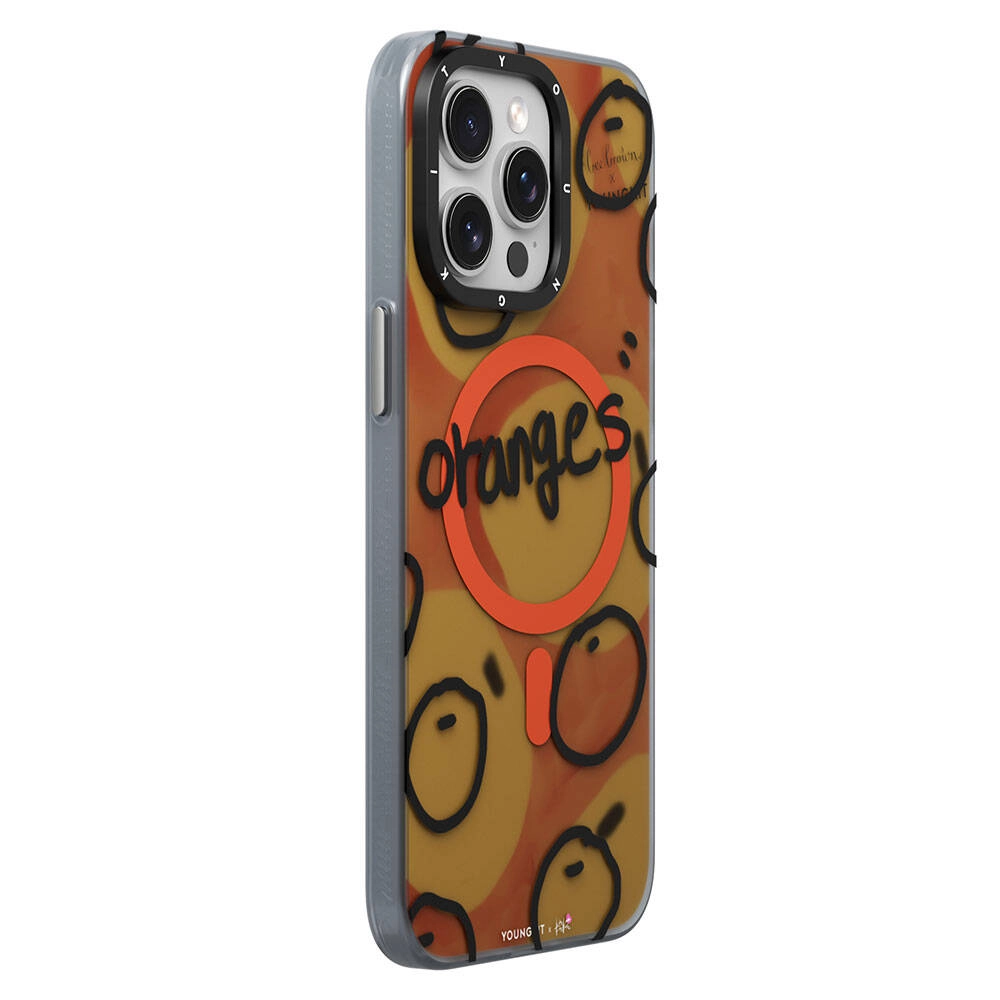 iPhone Uyumlu 14 Pro Max Kılıf Magsafe Şarj Özellikli Bee Brown Tasarımlı Youngkit Funny Serisi Kapak