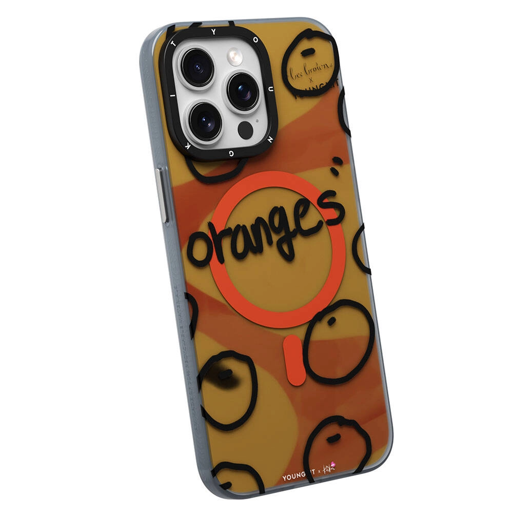 iPhone Uyumlu 14 Pro Max Kılıf Magsafe Şarj Özellikli Bee Brown Tasarımlı Youngkit Funny Serisi Kapak