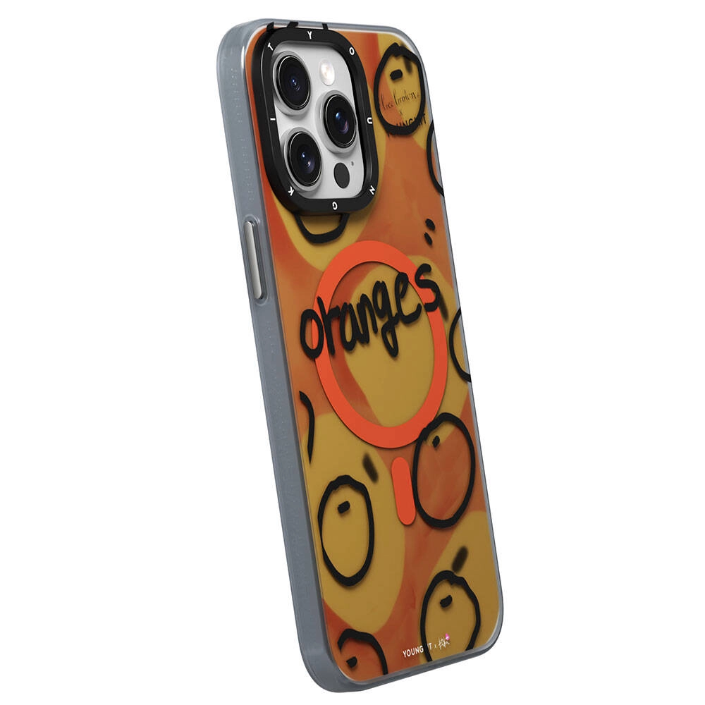 iPhone Uyumlu 14 Pro Max Kılıf Magsafe Şarj Özellikli Bee Brown Tasarımlı Youngkit Funny Serisi Kapak