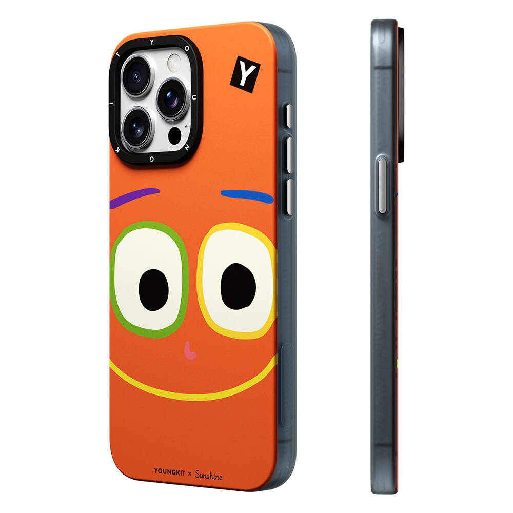 iPhone%20Uyumlu%2014%20Pro%20Kılıf%20Magsafe%20Şarj%20Özellikli%20Sunshine%20Tasarımlı%20Youngkit%20Daily%20Happy%20Serisi%20Kapak